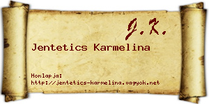 Jentetics Karmelina névjegykártya